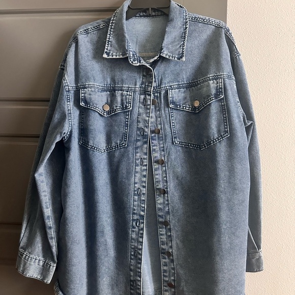 None Jackets & Blazers - Classic Blue Denim Jean Jacket